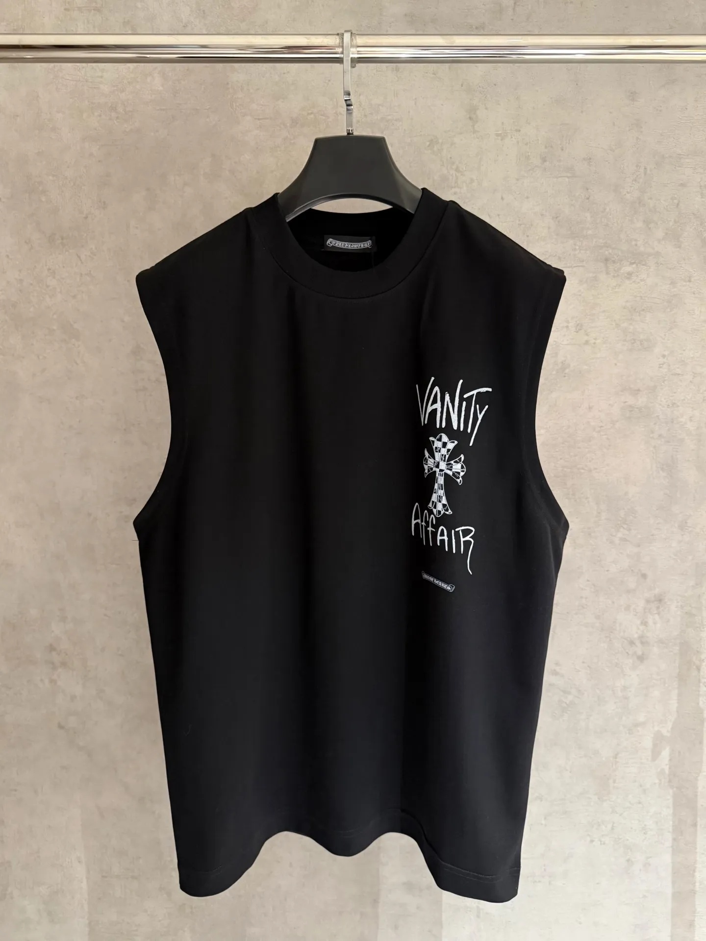 🅿️200 [Strict quality control] CH Croixin's new tank top T-shirt. The fabric is made of 280 grams of high-quality long-staple cotton blend. It is soft and breathable while retaining the original support. Digital direct injection process is used on the front and back to restore the color of the pattern itself. Black and white 2 colors. Size: S-XL